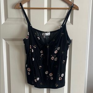 Hollister Black Floral Camisole